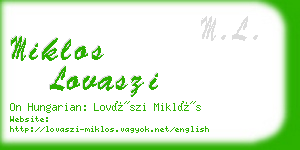 miklos lovaszi business card